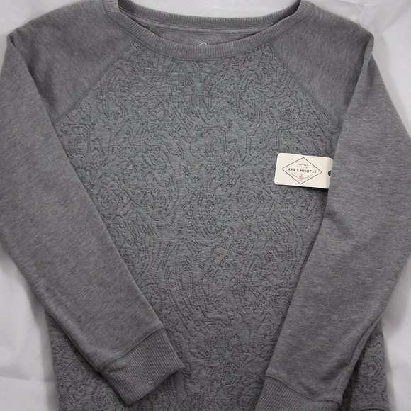 St. John's Bay Heather Grey Sweatshirt - Picture 3 of 9